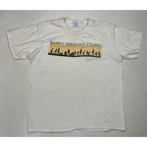 VINTAGE Barry Seidman Studio 1999 Graphic T-shirt Men Large White 90s